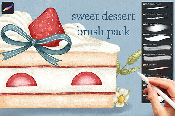 Download Sweet Dessert Procreate Brush Set - Brush Collection